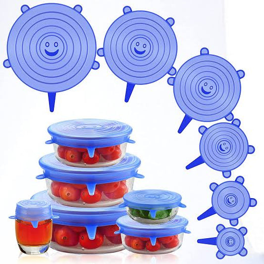 saimji™6pcs Kitchen Reusable Silicone Seal Lid